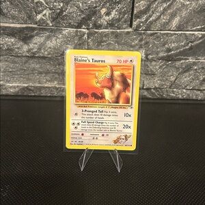 Pokemon Blaine’s Tauros 64/132 Vintage from Gym Heroes Unlimited (2000) M/NM